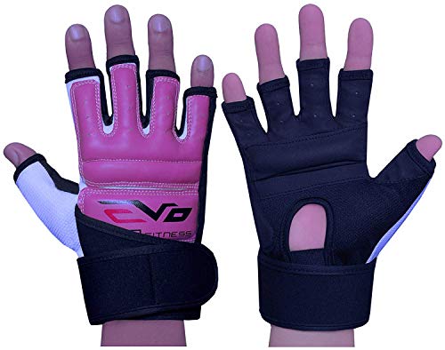 EVO Mujer Rosa piel artificial cuerpo combat GEL Guantes MMA Saco De Boxeo Artes Marciales Kárate Mitón - Small