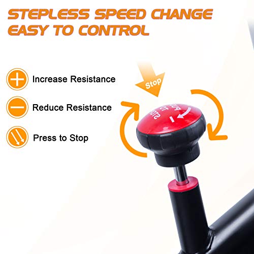 EVOLAND Bicicleta estática para interiores, Bicicleta estática magnética, Pantalla LCD, Bicicleta giratoria con resistencia ilimitada, Soporte para hervidor, Asiento ajustable - Negro EVOLAND Bicicleta estática para interiores, Bicicleta estática magnética, Pantalla LCD, Bicicleta giratoria con resistencia ilimitada, Soporte para hervidor, Asiento ajustable - Negro