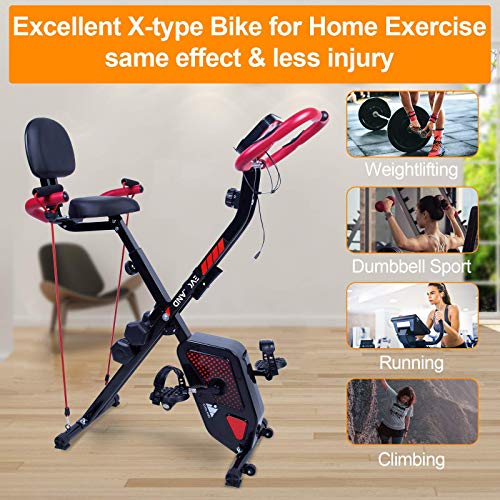 EVOLAND Evolland - Bicicleta estática de Entrenamiento, para Entrenamiento en casa, de Fitness, S-Bike, para Entrenamiento aeróbico, Fitness y X-Bike, 100 kg de Capacidad (X-Design)