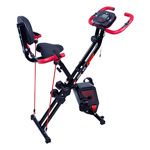 EVOLAND Evolland - Bicicleta estática de Entrenamiento, para Entrenamiento en casa, de Fitness, S-Bike, para Entrenamiento aeróbico, Fitness y X-Bike, 100 kg de Capacidad (X-Design)