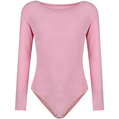 Evoni - Body de manga larga con cuello redondo y botones de presión en la entrepierna Rosa bebé. 7 años Evoni - Body de manga larga con cuello redondo y botones de presión en la entrepierna Rosa bebé. 7 años