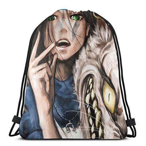 ewretery Drawstring Bags Al-Ice Madness Unisex Drawstring Backpack Sports Bag Rope Bag Big Bag Drawstring Tote Bag Gym Backpack In Bulk