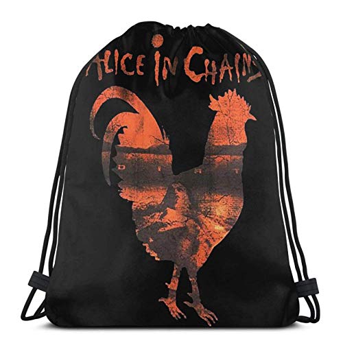 ewretery Drawstring Bags Ali-CE In Ch-Ains Unisex Drawstring Backpack Sports Bag Rope Bag Big Bag Drawstring Tote Bag Gym Backpack In Bulk