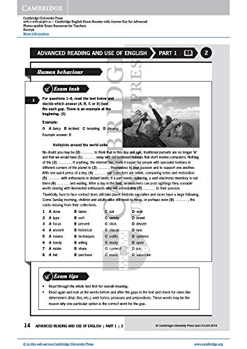 Exam Booster for Advanced. Self-study Edition. Book with Answer Key and Audio. Exam Booster for Advanced. Self-study Edition. Book with Answer Key and Audio.