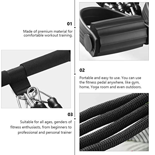 EXCEART Elástico Tirar de La Cuerda Tensión del Pie Pedal Abdomen Ejercitador de Piernas Tummy Trimmer Equipo para Casa Gimnasio Brazo Cintura Deporte Fitness Yoga Adelgazamiento EXCEART Elástico Tirar de La Cuerda Tensión del Pie Pedal Abdomen Ejercitador de Piernas Tummy Trimmer Equipo para Casa Gimnasio Brazo Cintura Deporte Fitness Yoga Adelgazamiento