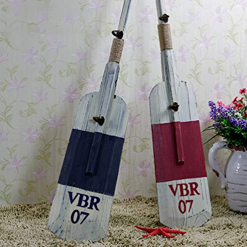 EXCEART Remo náutico de madera rústica para colgar en la pared con gancho para decoración de interiores y exteriores, estilo aleatorio EXCEART Remo náutico de madera rústica para colgar en la pared con gancho para decoración de interiores y exteriores, estilo aleatorio
