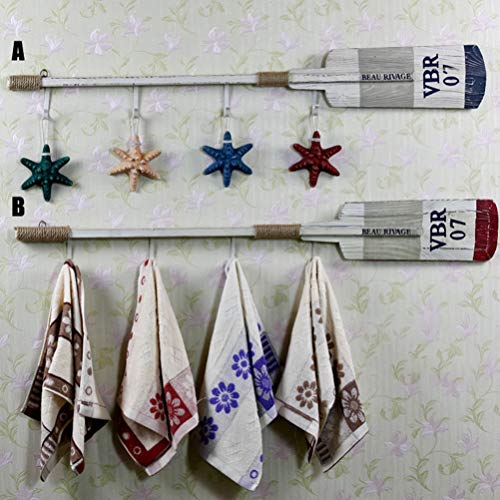 EXCEART Remo náutico de madera rústica para colgar en la pared con gancho para decoración de interiores y exteriores, estilo aleatorio EXCEART Remo náutico de madera rústica para colgar en la pared con gancho para decoración de interiores y exteriores, estilo aleatorio