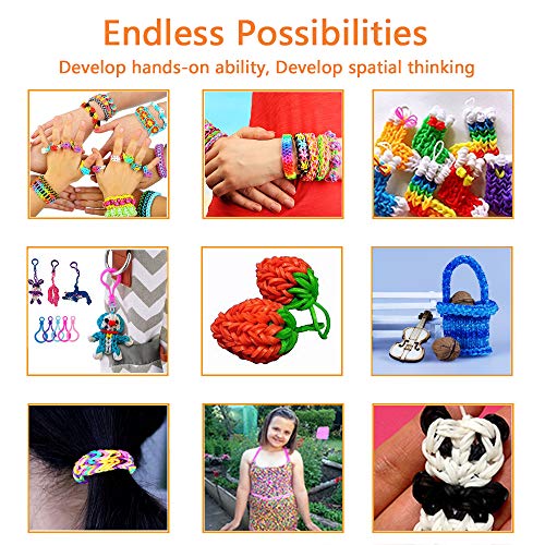 EXCEED DIY Gomas Loom Bandas, 10,000 Elásticos + Hebilla 600S + 200 Cuentas + 52 Cuentas ABC (2 Cada una) + 30 Modelos + 10 Ganchos + 5 Borlas + 5 Ganchillos + 3 Pinzas para el Cabello + 4 Pegatinas EXCEED DIY Gomas Loom Bandas, 10,000 Elásticos + Hebilla 600S + 200 Cuentas + 52 Cuentas ABC (2 Cada una) + 30 Modelos + 10 Ganchos + 5 Borlas + 5 Ganchillos + 3 Pinzas para el Cabello + 4 Pegatinas