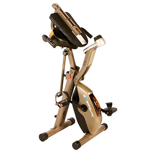 Exerpeutic GOLD 525XLR - Bicicleta estática plegable (peso máximo del usuario de 181 kg)