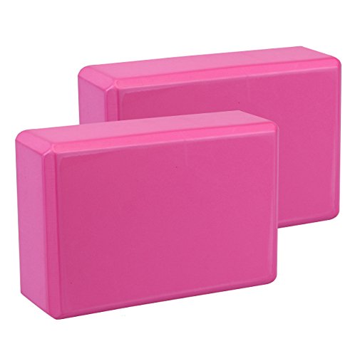 Exerz Bloques de Yoga 2 Piezas - Cómodo Ladrillo Yoga/Bloque de Espuma/Antideslizante - Ligero y fácil de Usar (Rosa) Exerz Bloques de Yoga 2 Piezas - Cómodo Ladrillo Yoga/Bloque de Espuma/Antideslizante - Ligero y fácil de Usar (Rosa)