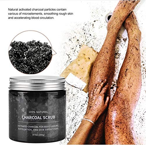 Exfoliante de Carbón Activado, Exfoliante Exfoliante Exfoliante Hidratante Corporal Limpieza Profundamente Hidratante y Refinando Poros para la Cara Hombros Corporales Manos Atrás y Piernas