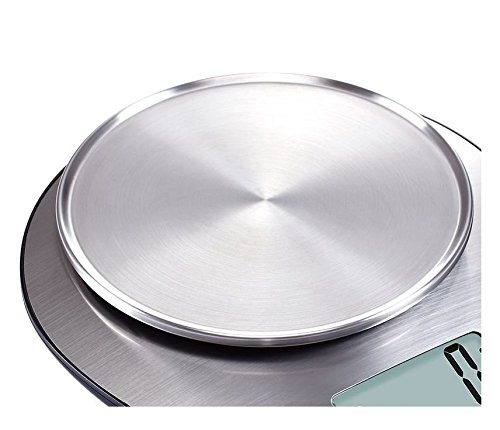 Exzact Básculas de Cocina/Balanza Electrónica/Escala Electrónica con Pantalla Grande y con Cuenco de Acero Inoxidable - 5kg/11lb (EX4350)