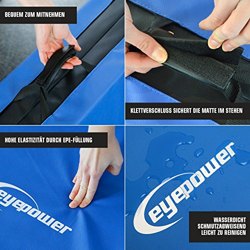 EYEPOWER Colchoneta para Volteretas RG20 200x100x8cm Espesa Plegable Azul-Negro EYEPOWER Colchoneta para Volteretas RG20 200x100x8cm Espesa Plegable Azul-Negro