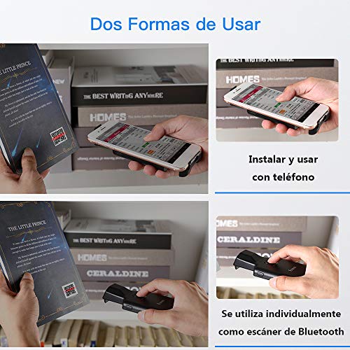 Eyoyo QR 1D 2D Escáner de Código de Barras Portátil, Bluetooth Lector de Código de Barras con Clip Trasero para Móvil para PDF417 Data Matriz Maxicode Compatible con iOS y Android Eyoyo QR 1D 2D Escáner de Código de Barras Portátil, Bluetooth Lector de Código de Barras con Clip Trasero para Móvil para PDF417 Data Matriz Maxicode Compatible con iOS y Android
