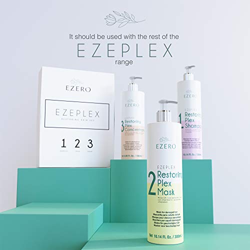EZERO Mascarilla Plex para Cabellos Dañados o Secos con Aminoácidos con Proteina de Trigo, Ácido Hialurónico, Manteca de Karité y Aceite de Argán - Vegano - Aroma Flor Oriental - Profesional 300ml EZERO Mascarilla Plex para Cabellos Dañados o Secos con Aminoácidos con Proteina de Trigo, Ácido Hialurónico, Manteca de Karité y Aceite de Argán - Vegano - Aroma Flor Oriental - Profesional 300ml