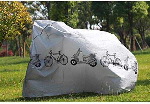 EZONTEQ Funda para Bicicleta Impermeable, Funda de Proteccion Bicicleta Bici Moto Cubierta a Prueba de Polvo Sol Lluvia Agua UV Rayos Ultravioleta (Gris 210x100cm) EZONTEQ Funda para Bicicleta Impermeable, Funda de Proteccion Bicicleta Bici Moto Cubierta a Prueba de Polvo Sol Lluvia Agua UV Rayos Ultravioleta (Gris 210x100cm)