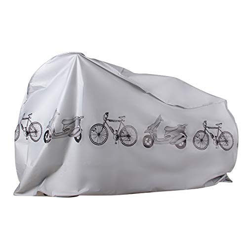 EZONTEQ Funda para Bicicleta Impermeable, Funda de Proteccion Bicicleta Bici Moto Cubierta a Prueba de Polvo Sol Lluvia Agua UV Rayos Ultravioleta (Gris 210x100cm) EZONTEQ Funda para Bicicleta Impermeable, Funda de Proteccion Bicicleta Bici Moto Cubierta a Prueba de Polvo Sol Lluvia Agua UV Rayos Ultravioleta (Gris 210x100cm)
