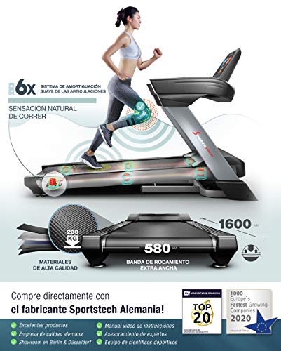 F75 Cinta de Correr Profesional Plegable; Banda de Correr Grande de 1580x600mm; Pantalla Android 15.6; WiFi; USB; Inclinación 18%; Sistema de Amortiguación; Peso MAX Usuario 200Kg