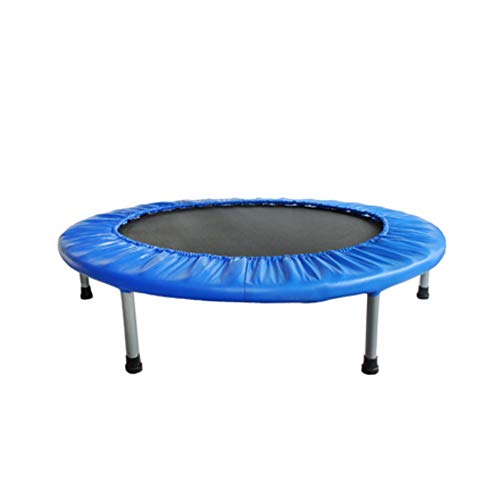 FA Sports - Pequeña cama elástica plegable FlyJump para interiores, diámetro 102 cm, negro y azul