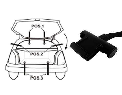 Fabbri 6201801 Portabicicletas trasero, capacidad para 3 bicicletas