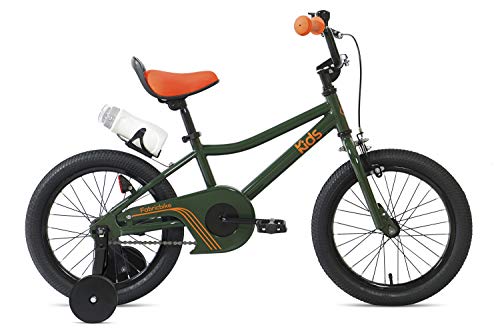 FabricBike Kids - Bicicleta con Pedales para niño y niña, Ruedines de Entrenamiento Desmontables, Frenos, Ruedas 12 y 16 Pulgadas, 4 Colores (Amazon Green, 16": 3-7 Años (Estatura 96cm - 120cm)) FabricBike Kids - Bicicleta con Pedales para niño y niña, Ruedines de Entrenamiento Desmontables, Frenos, Ruedas 12 y 16 Pulgadas, 4 Colores (Amazon Green, 16": 3-7 Años (Estatura 96cm - 120cm))