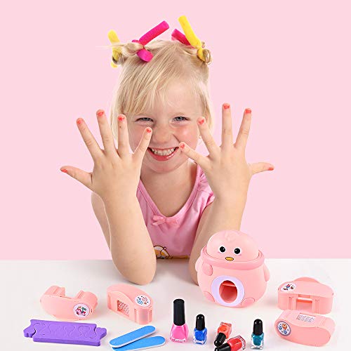 Faburo Juguete de La máquina de Uñas para Chicas, Niñas Pegatinas de Verano Autoadhesivas Regalo de Princesa para Niñas en Fiesta Cumpleaños Navidad