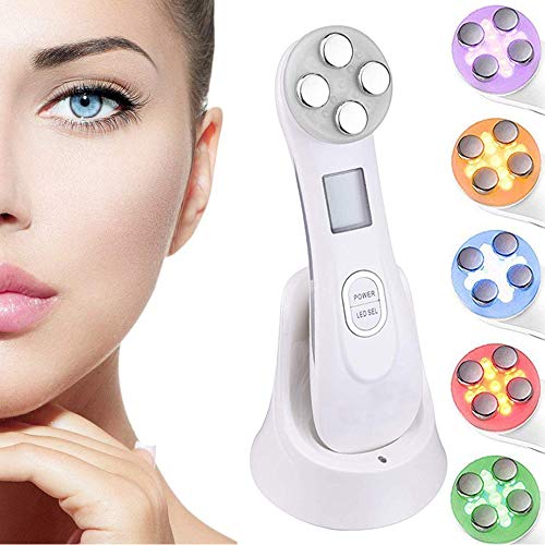 Facial Aparato Radiofrecuencia, 6 Modos de Terapia de luz LED, Antiarrugas, Anti-envejecimiento, Rejuvenecimiento, Limpieza Profunda Facial Aparato Radiofrecuencia, 6 Modos de Terapia de luz LED, Antiarrugas, Anti-envejecimiento, Rejuvenecimiento, Limpieza Profunda