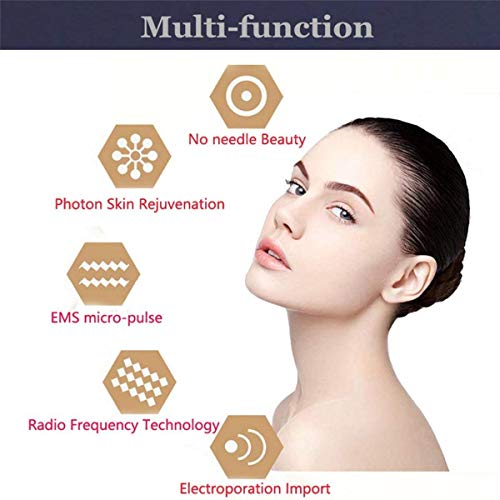 Facial Aparato Radiofrecuencia, 6 Modos de Terapia de luz LED, Antiarrugas, Anti-envejecimiento, Rejuvenecimiento, Limpieza Profunda