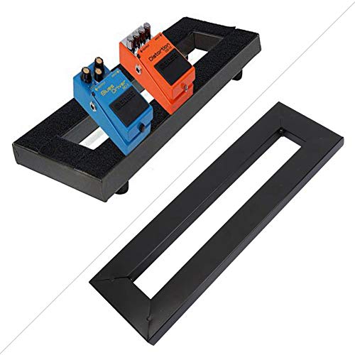 Fafeims Pedal de Efectos de Guitarra, Efectos de Guitarra Pedalera de Hierro Pequeño con Pedal Guitarra Nylon Banda Pegatinas Soporte de Montaje