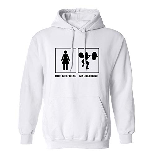 Fahsion Sudadera con capucha para hombre y mujer, con texto en inglés "Your Girlfriend VS My Girlfriend"