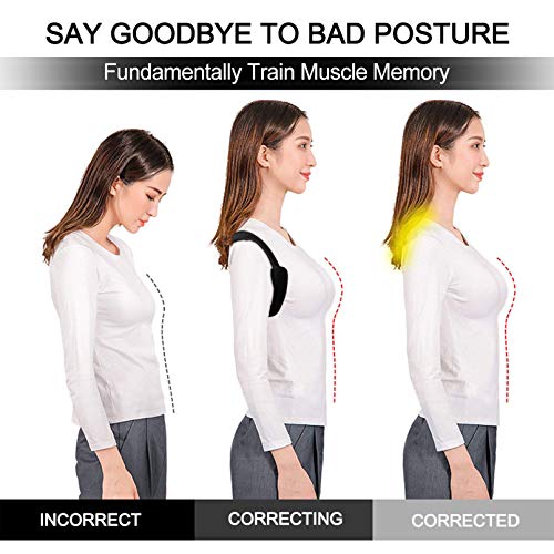 Faireach Corrector de Postura, Ajustable Corrector Espalda, Tejido Profesional de Neopreno Transpirable, Alivio de Dolor en la Clavícula Hombro Espinal, con 2 Piezas de Almohadillas Protectoras Faireach Corrector de Postura, Ajustable Corrector Espalda, Tejido Profesional de Neopreno Transpirable, Alivio de Dolor en la Clavícula Hombro Espinal, con 2 Piezas de Almohadillas Protectoras