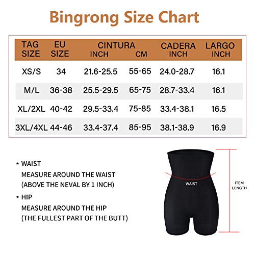 Faja Pantalón Shapewear Lenceria Braguita Moldeadora Mujer Faja Reductora Sin Costura Braga Body Shaper Cintura Moldeador Abdomen Ropa Moldeadora Mujer Fajas para Adelgazar (Negro, XS/S)