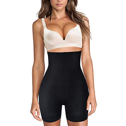 Faja Pantalón Shapewear Lenceria Braguita Moldeadora Mujer Faja Reductora Sin Costura Braga Body Shaper Cintura Moldeador Abdomen Ropa Moldeadora Mujer Fajas para Adelgazar (Negro, XS/S)