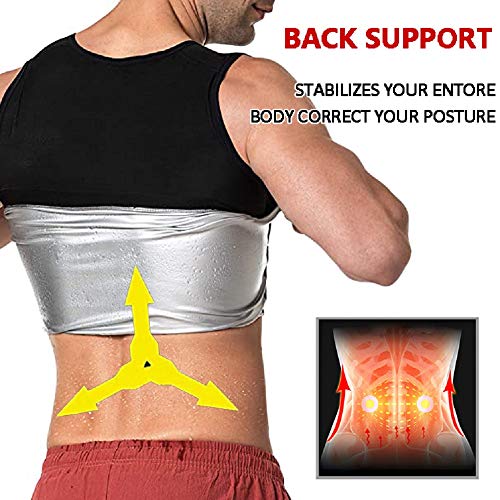 Faja Reductora Adelgazante Hombre Neopreno Camiseta Reductora Compresion de Sauna Deportivo (2XL/3XL) Faja Reductora Adelgazante Hombre Neopreno Camiseta Reductora Compresion de Sauna Deportivo (2XL/3XL)