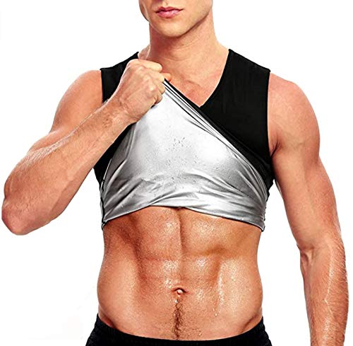 Faja Reductora Adelgazante Hombre Neopreno Camiseta Reductora Compresion de Sauna Deportivo (2XL/3XL)