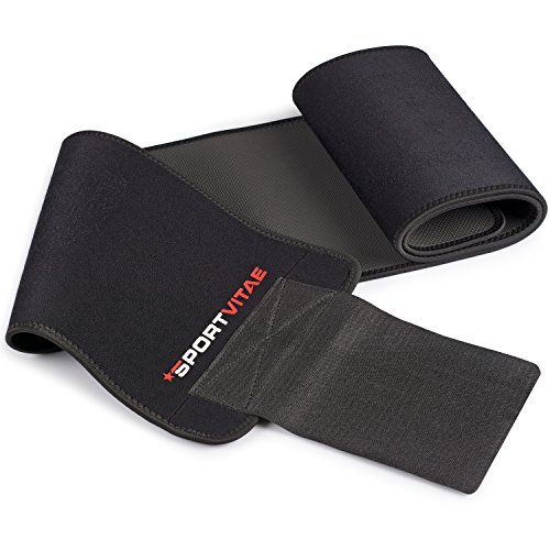 Faja Reductora Adelgazante Waist Trimmer Belt Cinturón de Sudoración Neopreno, Cintura para Sudar de Fitness, Acelera la Pérdida de Peso, Quema Grasa, Efecto Sauna, Hombre y Mujer (Rojo, L)