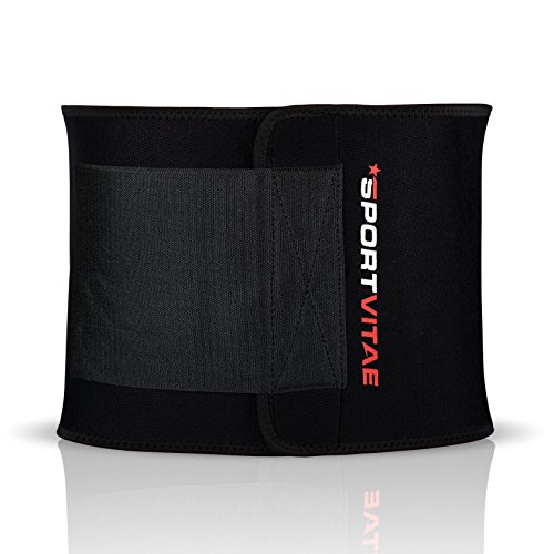 Faja Reductora Adelgazante Waist Trimmer Belt Cinturón de Sudoración Neopreno, Cintura para Sudar de Fitness, Acelera la Pérdida de Peso, Quema Grasa, Efecto Sauna, Hombre y Mujer (Rojo, L)