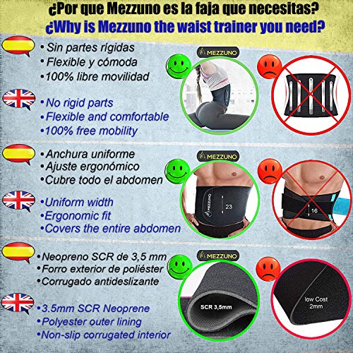 Faja Reductora Mujer y Hombre de Neopreno, Fajas Reductoras Adelgazantes Mujer para Gimnasio, Cinturón Lumbar Abdominal de Ayuda para Sudar y Hacer Deporte, Incluye Riñonera Deportiva, Verde L-XL