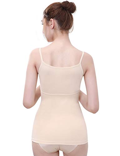 Fajas Reductoras Adelgazantes Camisetas Moldeadora Body Reductor Compresión Ropa Interior para Mujer(Beige, XL/Tamaño de la cintura 81-85CM)