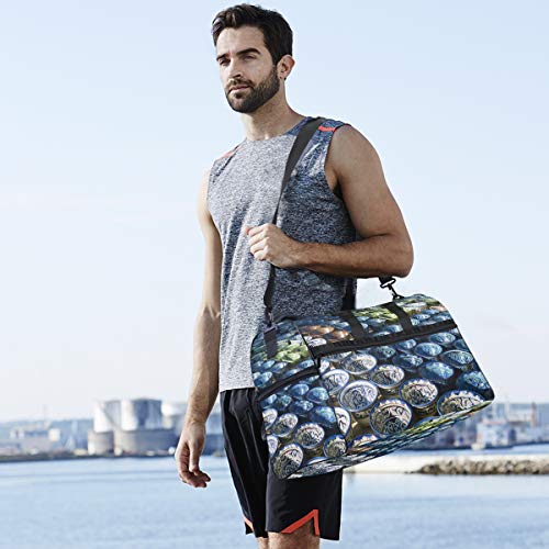 FAJRO Bolsa de Viaje para Gimnasio, Bolsa de Viaje para Fin de Semana con Cuenco Azul de cerámica para Llevar en el Equipaje con Bolsa para Zapatos FAJRO Bolsa de Viaje para Gimnasio, Bolsa de Viaje para Fin de Semana con Cuenco Azul de cerámica para Llevar en el Equipaje con Bolsa para Zapatos