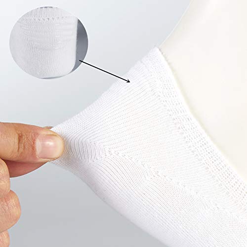 FALARY Calcetines Mujer Hombre 10 Pares Cortos Calcetines Invisibles tobillero Algodon Silicona Antideslizante Verano-blanco-3942 FALARY Calcetines Mujer Hombre 10 Pares Cortos Calcetines Invisibles tobillero Algodon Silicona Antideslizante Verano-blanco-3942