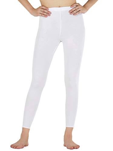 FALARY Leggings Mujer Mallas Pantalones Largos Deportivas Casuales para Dama Blanco XL