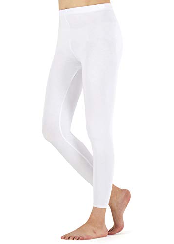 FALARY Leggings Mujer Mallas Pantalones Largos Deportivas Casuales para Dama Blanco XL