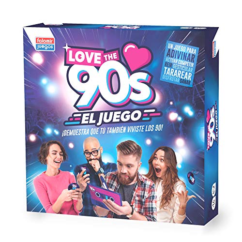 Falomir 90's Love The 90´S Juego de Mesa, Color Azul, 27x27x6.5 (1)