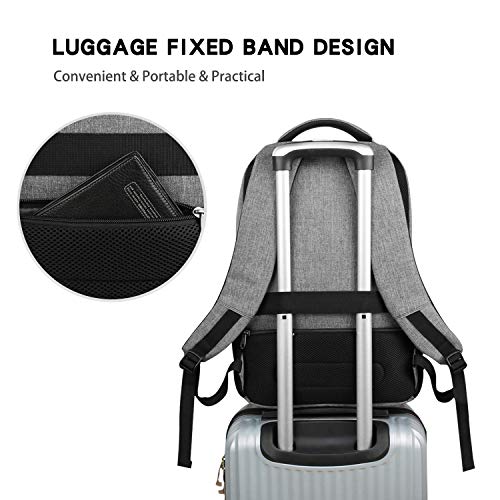 FANDARE Mochila Antirrobo Impermeable Mochila para Portátil de hasta 15.6 Multiusos Mochilas Escolares con Puerto de Carga USB para Diario Negocio Trabajo Unisexo Viaje Bolsas Escolares Gris FANDARE Mochila Antirrobo Impermeable Mochila para Portátil de hasta 15.6 Multiusos Mochilas Escolares con Puerto de Carga USB para Diario Negocio Trabajo Unisexo Viaje Bolsas Escolares Gris