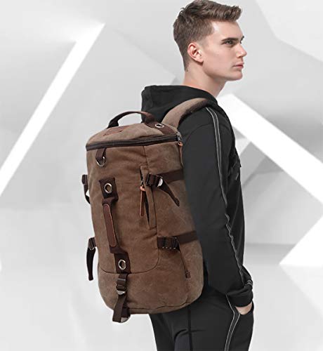 FANDARE Mochila De Viaje De Hombre Adecuada Montañismo Acampada Y Senderismo Unisex Macutos de Senderismo Lona Café FANDARE Mochila De Viaje De Hombre Adecuada Montañismo Acampada Y Senderismo Unisex Macutos de Senderismo Lona Café