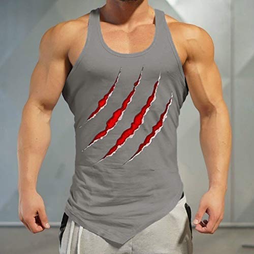 Fannyfuny camiseta sin Mangas Camisetas De Tirantes de Hombre Moda Estampado Fitness Entrenamiento Correr Running Gym Deporte Chaleco de Verano Personalizadas Dobladillo Irregular Fannyfuny camiseta sin Mangas Camisetas De Tirantes de Hombre Moda Estampado Fitness Entrenamiento Correr Running Gym Deporte Chaleco de Verano Personalizadas Dobladillo Irregular