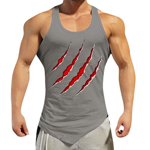 Fannyfuny camiseta sin Mangas Camisetas De Tirantes de Hombre Moda Estampado Fitness Entrenamiento Correr Running Gym Deporte Chaleco de Verano Personalizadas Dobladillo Irregular Fannyfuny camiseta sin Mangas Camisetas De Tirantes de Hombre Moda Estampado Fitness Entrenamiento Correr Running Gym Deporte Chaleco de Verano Personalizadas Dobladillo Irregular