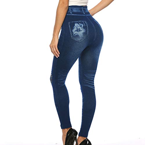Fannyfuny Pantalones Vaqueros de Mezclilla de Bolsillo Elásticos de Cintura Alta de Talla Grande Pantalón Pitillo Oficina Leggings Yoga Fannyfuny Pantalones Vaqueros de Mezclilla de Bolsillo Elásticos de Cintura Alta de Talla Grande Pantalón Pitillo Oficina Leggings Yoga