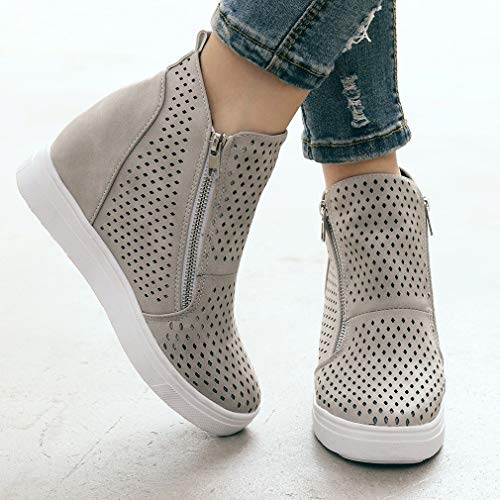Fannyfuny Zapatos para Correr Casuales Zapatillas Deporte Zapatillas Deportivas Gimnasio Running Transpirable Aumentar Altos Sneakers Transpirables Fitness Comodos Zapatillas